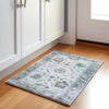 Piper Looms Chantille Border ACN1976 Teal Machine Washable Area Rug Scatter Lifestyle Image Feature