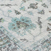 Piper Looms Chantille Border ACN1976 Teal Machine Washable Area Rug Swatch Image