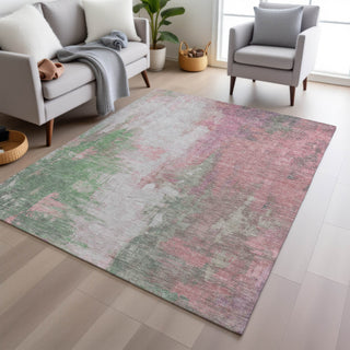 Piper Looms Chantille Abstract ACN1977 Blush Machine Washable Area Rug Lifestyle Image Feature