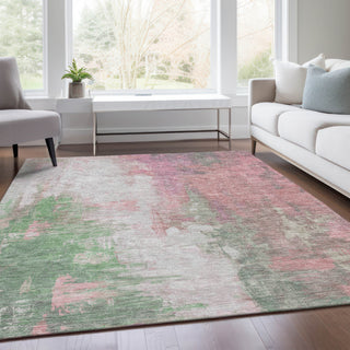 Piper Looms Chantille Abstract ACN1977 Blush Machine Washable Area Rug Lifestyle Image Feature