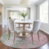 Piper Looms Chantille Abstract ACN1977 Blush Machine Washable Area Rug Round Lifestyle Image Feature