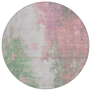 Piper Looms Chantille Abstract ACN1977 Blush Machine Washable Area Rug Round Main Image