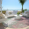 Piper Looms Chantille Abstract ACN1977 Blush Machine Washable Area Rug Round Outdoor Lifestyle Image Feature
