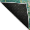 Piper Looms Chantille Abstract ACN1977 Green Machine Washable Area Rug Backing Image