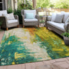 Piper Looms Chantille Abstract ACN1977 Green Machine Washable Area Rug Outdoor Lifestyle Image Feature