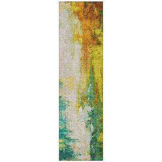 Piper Looms Chantille Abstract ACN1977 Green Machine Washable Area Rug Runner Main Image