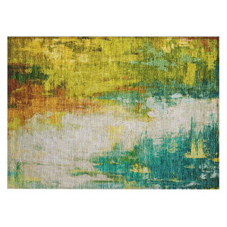 Piper Looms Chantille Abstract ACN1977 Green Machine Washable Area Rug Scatter Main Image
