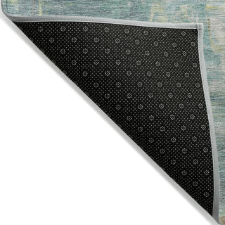 Piper Looms Chantille Abstract ACN1977 Seafoam Machine Washable Area Rug Backing Image