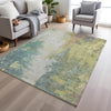 Piper Looms Chantille Abstract ACN1977 Seafoam Machine Washable Area Rug Lifestyle Image Feature