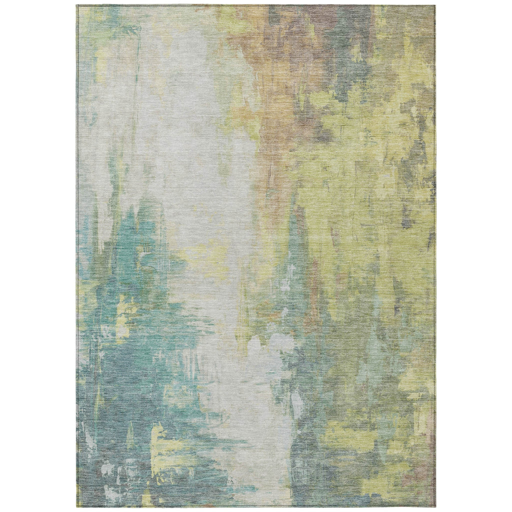Piper Looms Chantille Abstract ACN1977 Seafoam Machine Washable Area Rug main image