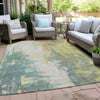 Piper Looms Chantille Abstract ACN1977 Seafoam Machine Washable Area Rug Outdoor Lifestyle Image Feature