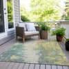 Piper Looms Chantille Abstract ACN1977 Seafoam Machine Washable Area Rug Outdoor Lifestyle Image Feature