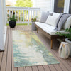 Piper Looms Chantille Abstract ACN1977 Seafoam Machine Washable Area Rug Runner Outdoor Lifestyle Image Feature