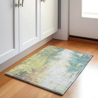 Piper Looms Chantille Abstract ACN1977 Seafoam Machine Washable Area Rug Scatter Lifestyle Image Feature