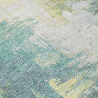 Piper Looms Chantille Abstract ACN1977 Seafoam Machine Washable Area Rug Swatch Image