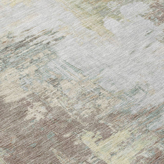 Piper Looms Chantille Abstract ACN1977 Tan Machine Washable Area Rug Swatch Image