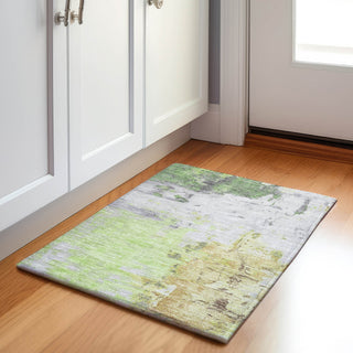 Piper Looms Chantille Abstract ACN1978 Aloe Machine Washable Area Rug Scatter Lifestyle Image Feature