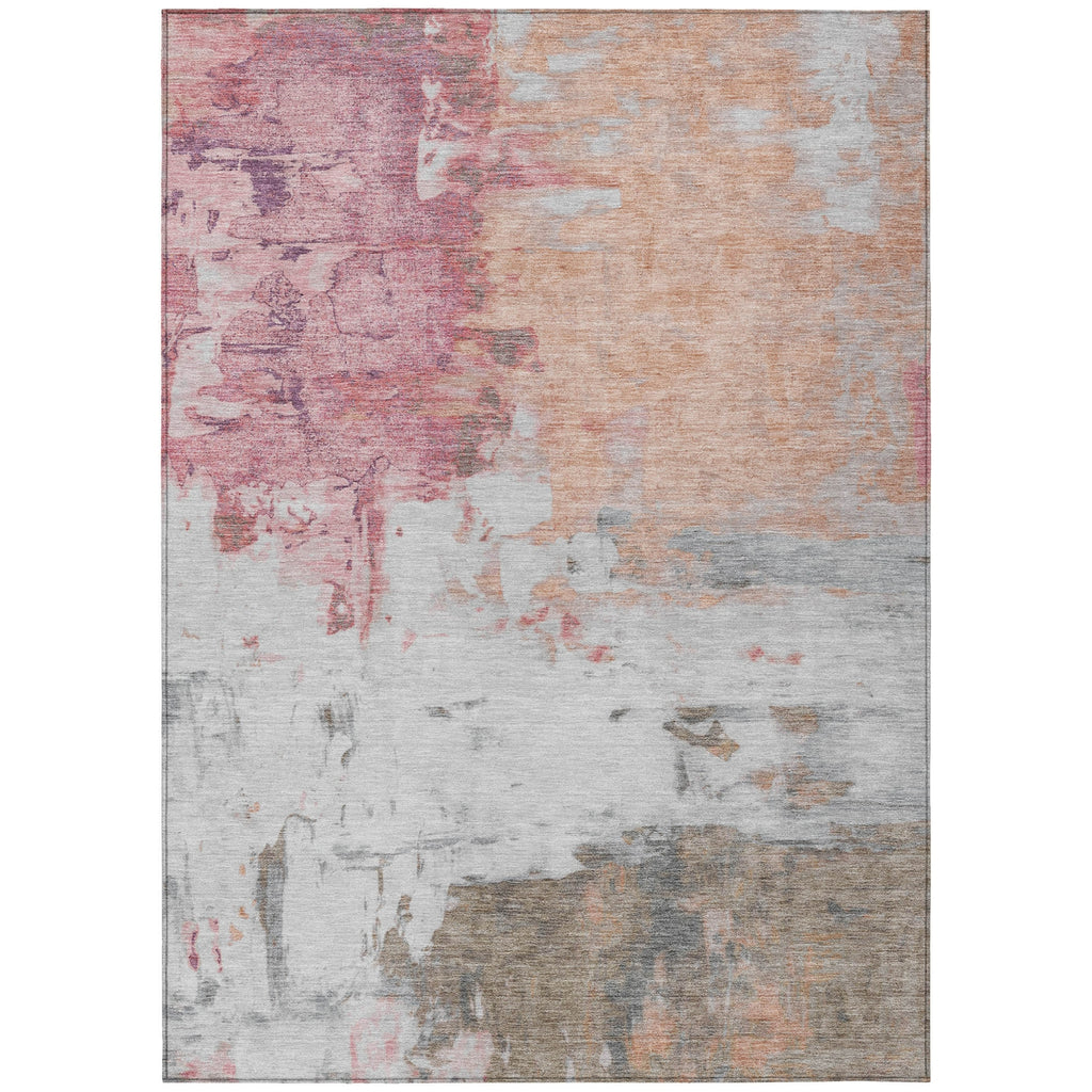 Piper Looms Chantille Abstract ACN1978 Salmon Machine Washable Area Rug main image