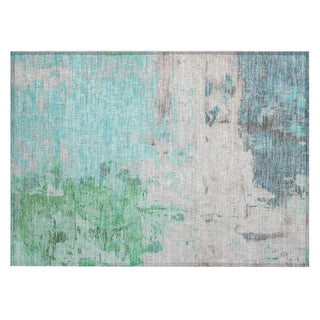 Piper Looms Chantille Abstract ACN1978 Teal Machine Washable Area Rug Scatter Main Image