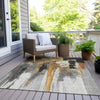 Piper Looms Chantille Abstract ACN1979 Black Machine Washable Area Rug Outdoor Lifestyle Image Feature