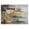 Piper Looms Chantille Abstract ACN1979 Black Machine Washable Area Rug Scatter Main Image