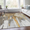 Piper Looms Chantille Abstract ACN1979 Ivory Machine Washable Area Rug Lifestyle Image Feature