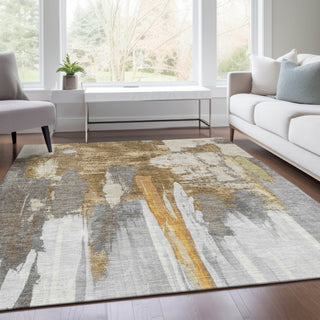 Piper Looms Chantille Abstract ACN1979 Ivory Machine Washable Area Rug Lifestyle Image Feature