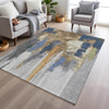 Piper Looms Chantille Abstract ACN1979 Navy Machine Washable Area Rug Lifestyle Image Feature