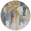 Piper Looms Chantille Abstract ACN1979 Navy Machine Washable Area Rug Round Main Image