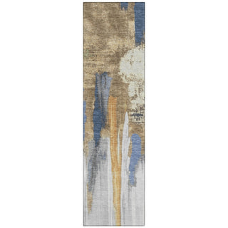 Piper Looms Chantille Abstract ACN1979 Navy Machine Washable Area Rug Runner Main Image
