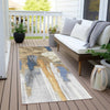 Piper Looms Chantille Abstract ACN1979 Navy Machine Washable Area Rug Runner Outdoor Lifestyle Image Feature