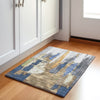 Piper Looms Chantille Abstract ACN1979 Navy Machine Washable Area Rug Scatter Lifestyle Image Feature