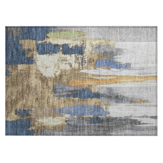 Piper Looms Chantille Abstract ACN1979 Navy Machine Washable Area Rug Scatter Main Image