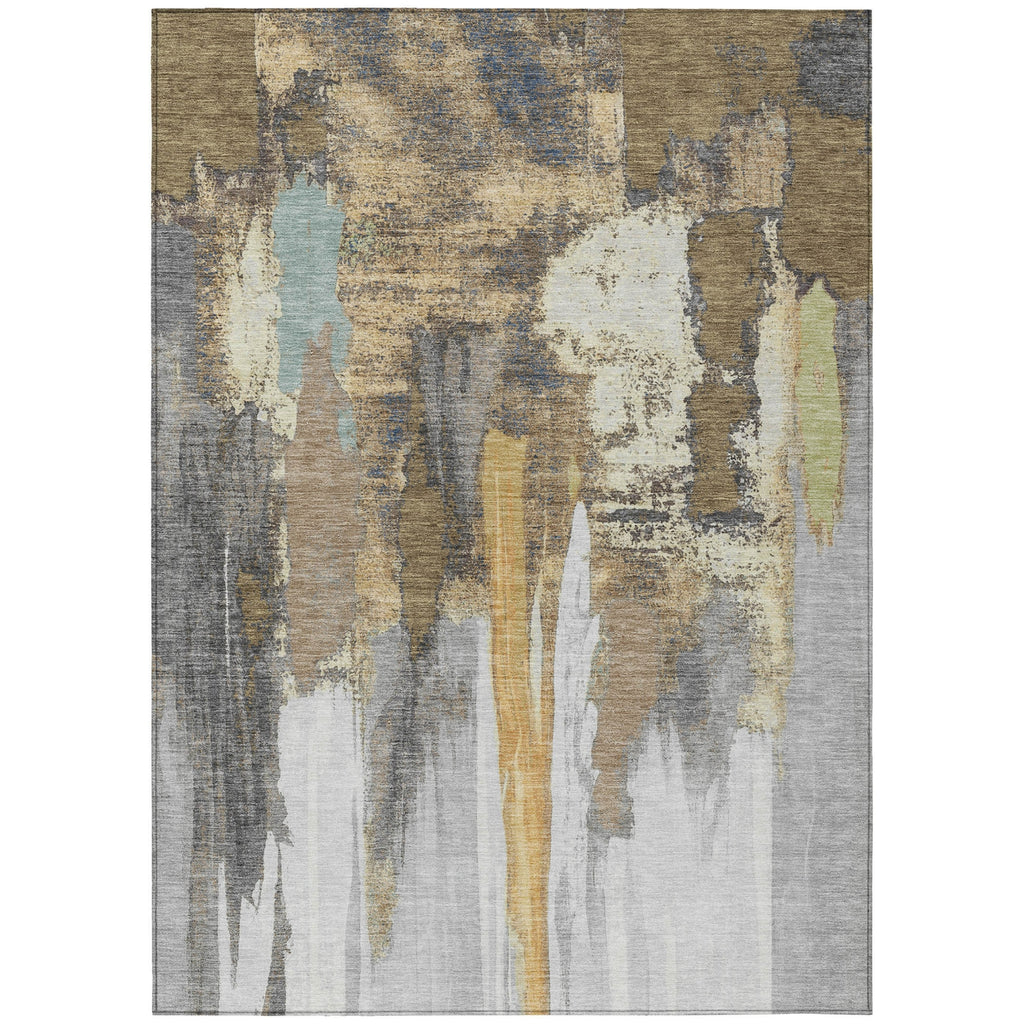 Piper Looms Chantille Abstract ACN1979 Taupe Machine Washable Area Rug main image