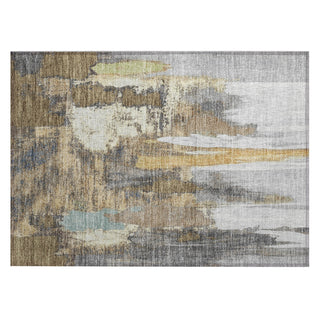 Piper Looms Chantille Abstract ACN1979 Taupe Machine Washable Area Rug Scatter Main Image