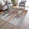 Piper Looms Chantille Abstract ACN1979 Terracotta Machine Washable Area Rug Lifestyle Image Feature