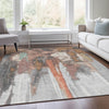 Piper Looms Chantille Abstract ACN1979 Terracotta Machine Washable Area Rug Lifestyle Image Feature