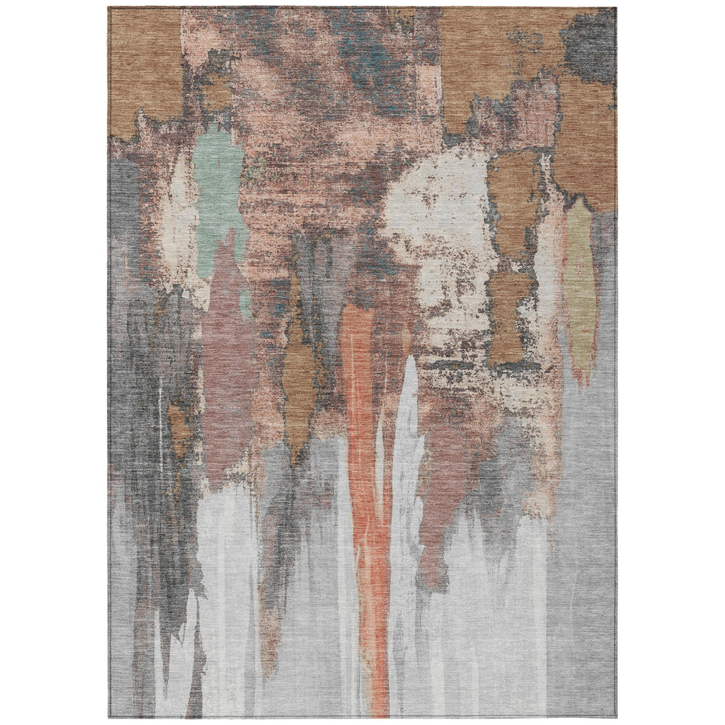 Piper Looms Chantille Abstract ACN1979 Terracotta Machine Washable Area Rug main image
