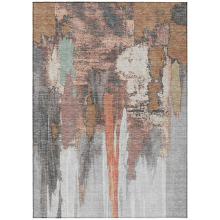 Piper Looms Chantille Abstract ACN1979 Terracotta Machine Washable Area Rug main image