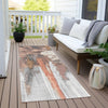 Piper Looms Chantille Abstract ACN1979 Terracotta Machine Washable Area Rug Runner Outdoor Lifestyle Image Feature