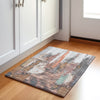 Piper Looms Chantille Abstract ACN1979 Terracotta Machine Washable Area Rug Scatter Lifestyle Image Feature