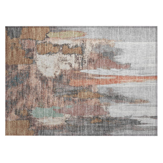 Piper Looms Chantille Abstract ACN1979 Terracotta Machine Washable Area Rug Scatter Main Image