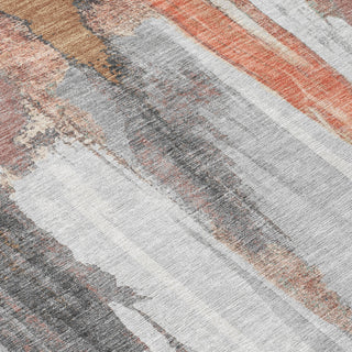 Piper Looms Chantille Abstract ACN1979 Terracotta Machine Washable Area Rug Swatch Image