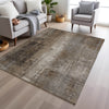 Piper Looms Chantille Abstract ACN1980 Brown Machine Washable Area Rug Lifestyle Image Feature