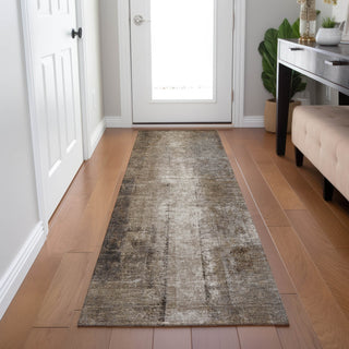 Piper Looms Chantille Abstract ACN1980 Brown Machine Washable Area Rug Runner Lifestyle Image Feature