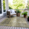 Piper Looms Chantille Abstract ACN1980 Gold Machine Washable Area Rug Outdoor Lifestyle Image Feature