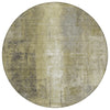 Piper Looms Chantille Abstract ACN1980 Gold Machine Washable Area Rug Round Main Image