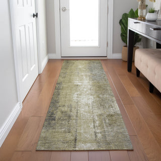 Piper Looms Chantille Abstract ACN1980 Gold Machine Washable Area Rug Runner Lifestyle Image Feature