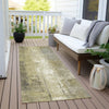 Piper Looms Chantille Abstract ACN1980 Gold Machine Washable Area Rug Runner Outdoor Lifestyle Image Feature
