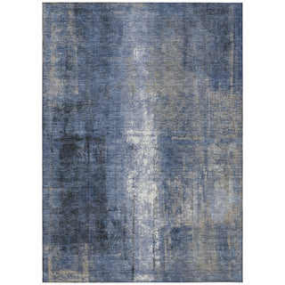 Piper Looms Chantille Abstract ACN1980 Navy Machine Washable Area Rug main image